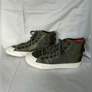 Rare Adidas Nizza Hi RF In Legend Green Streetwear Sneaker (Size 6.5 Women/ 5 M)